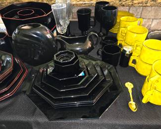 Ebony Black Dishes