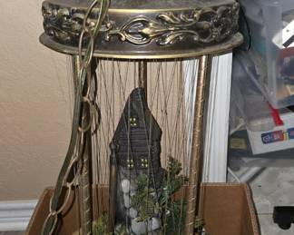 Midcentury Grist Mill Rain Hanging Lamp - It works!!