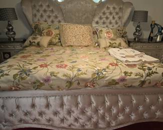 Bedroom number 4 - This set came from Ashley Furniture Store in There Signature Series. It's absolutely beautiful! King Size Highback Bed with Dresser - Vanity and 2 Nightstands 