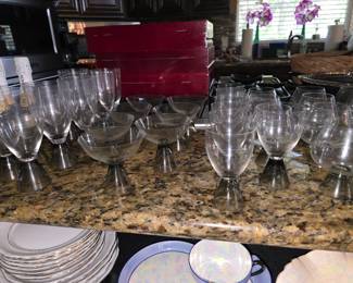 Midcentury Modern Wine Glasses and Tea Glasses- Very Nice