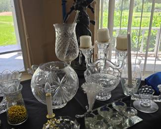 Crystal Bowls and Candlesticks