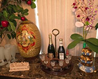 Oversized Oriental Egg - Bar Shot Serving Piece 