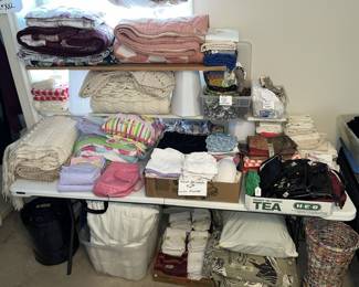 Lots of great linens, towels, blankets, etc.