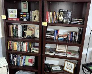 Pair of tall bookcases
