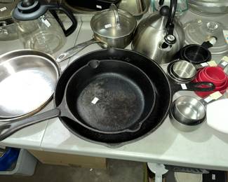 Vintage cast iron skillets