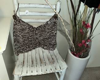 Shabby chic ladderback chair