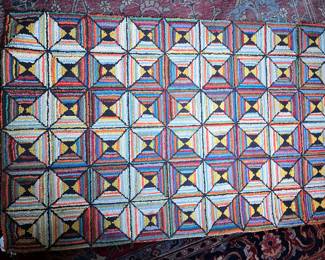 Gorgeous hand hooked antique rug