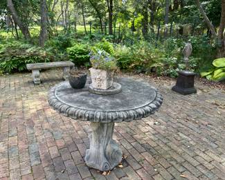 Concrete tree like dining table