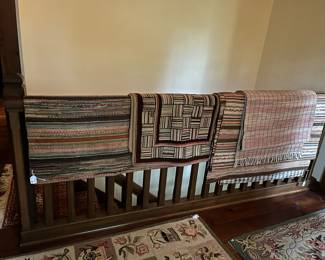Hand hooked and loomed antique rugs