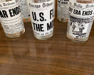 Vintage Historic Headline Chicago Tribune Glasses