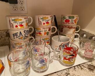 Soup Mugs, 1984 McDonalds Olympic Glasses, Snoopy Garfield