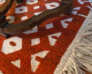 1970's Hand Loomed Accent Rug