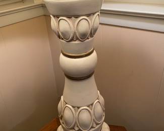 Mid Century TALL Carved Table Lamp