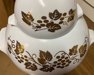 Vintage Pyrex Golden Grapes Chip Dip Bowl, Promotional 1960's for Pyrex