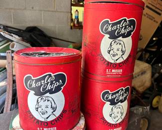 Vintage Charles Chips Containers 
