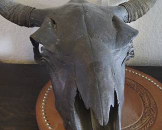 Painted Cow Skull