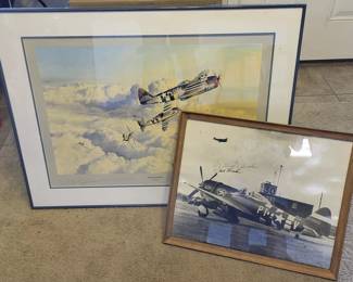 Signed WWII Plane Prints