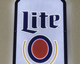 Miller Lite Acrylic Light Up Sign