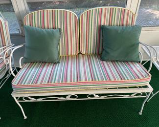 Wrought iron loveseat