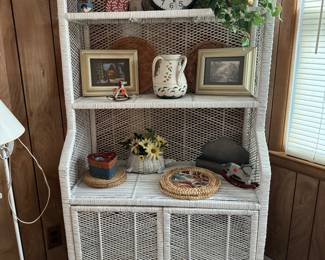 Wicker etagere