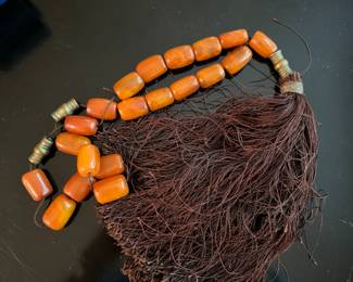 antique amber worry beads