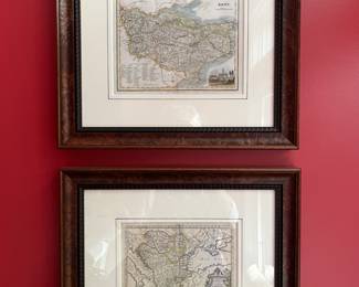 lots of antique maps and architectural engravings