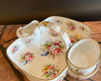 cream and berry porcelain set from Hammersley