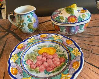 hand painted Italian dishes