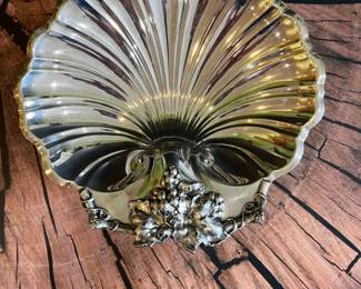 Lots of beautiful silver-plate serving pieces, including Christofle