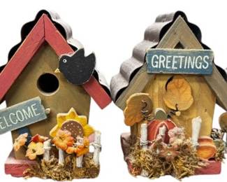 Decorative Fall Themed Birdhouses