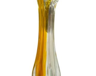 Two Tone Glass Bud Vase