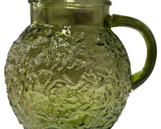 Vintage Avocado Green Round Pitcher