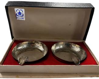 Bellini Silver Plate Ashtrays