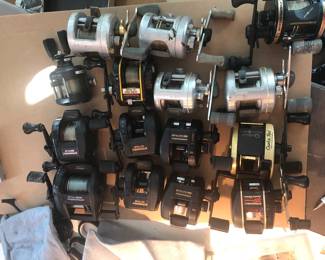 FISHING REELS BY QUANTUM, CALCUTTA, AMBASSADEUR & RYOBI