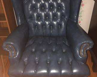 BLUE LEATHER CHAIR