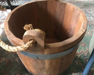 WALNUT AND CHERRY HANDMADE BUCKET