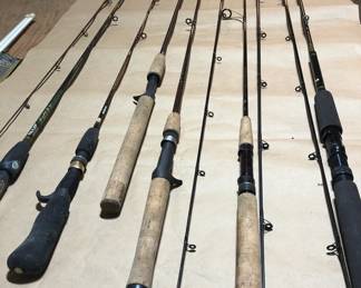 FISHING RODS -  BROWNING BORON, EAGLE, SHIMANO,  DAIWA,REELS ARE YET TO BE PICTURED YET