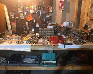 TOOLS ON WORKBENCH