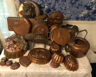 HEAVY COPPER CANDY MOLDS AND CAKE MOLDS