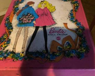 BARBIE CASE, CLOTHES AND DOLLS
