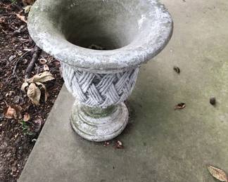 PAIR OF CEMENT POTS
