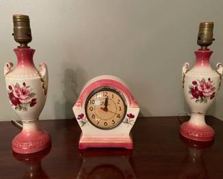 Vintage lamps and clock