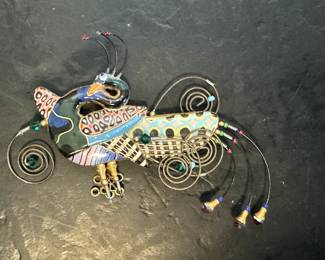 Peacock Bali V8220, crystal encrusted, porcelain bar pin. $65.00