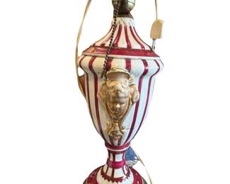 Vintage Regency Stripe Table Lamps (TWO AVAILABLE). height 15", diameter 5". 