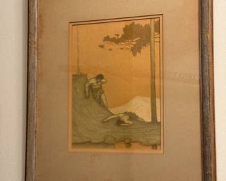 ABEL PANN LITHOGRAPH, "Cain and Abel" 