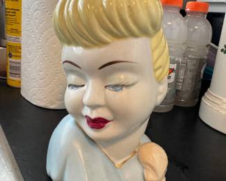 INSPIRED BY VINTAGE DESIGNS LADY HEAD VASE 