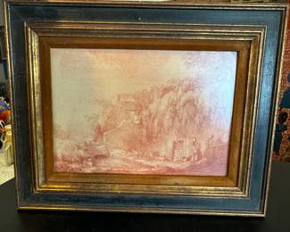 "WATER SCENE WITH WASHING WOMEN" BY H. FRAGONARD $65.00