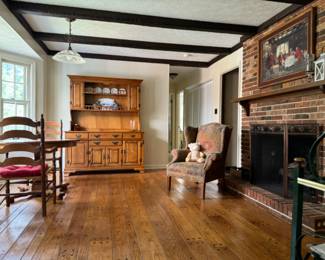 Dining room. Rock maple furniture made to last many lifetimes. Expandable dining table, ladder back chairs. 