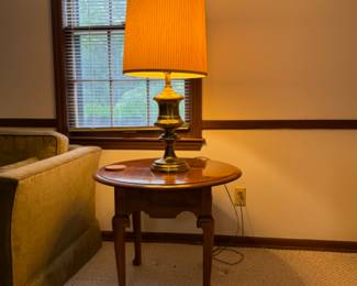 Americana lamp and side table. 