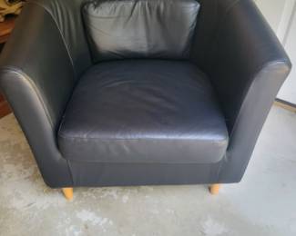 Black Leather Retro Chair 